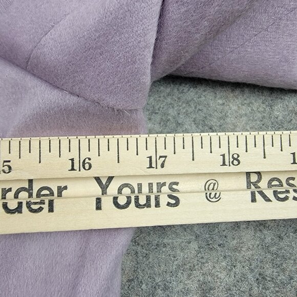 Algo Wool Blend Ruffle Collar Jacket Womens Size Unknown Lavender Purple Lined - Picture 14 of 14